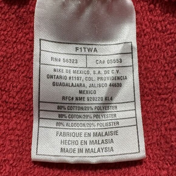 Vintage Nike Air Jordan Men's Large Pullover Red Hoodie Jumpman Logo Y2K Retro - Picture 10 of 14